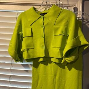 Iccon Lime Green Two-Piece Set